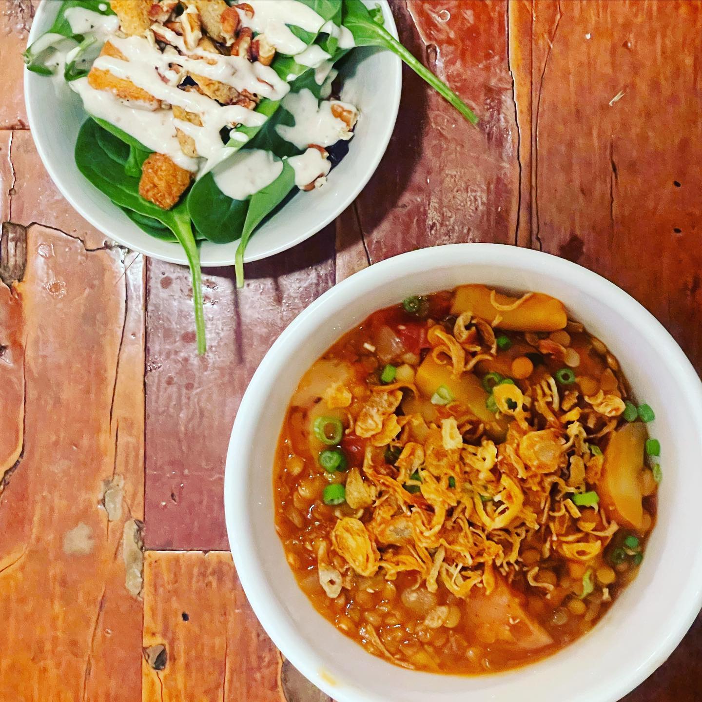 Full size image for Smokey lentil and potato stew.