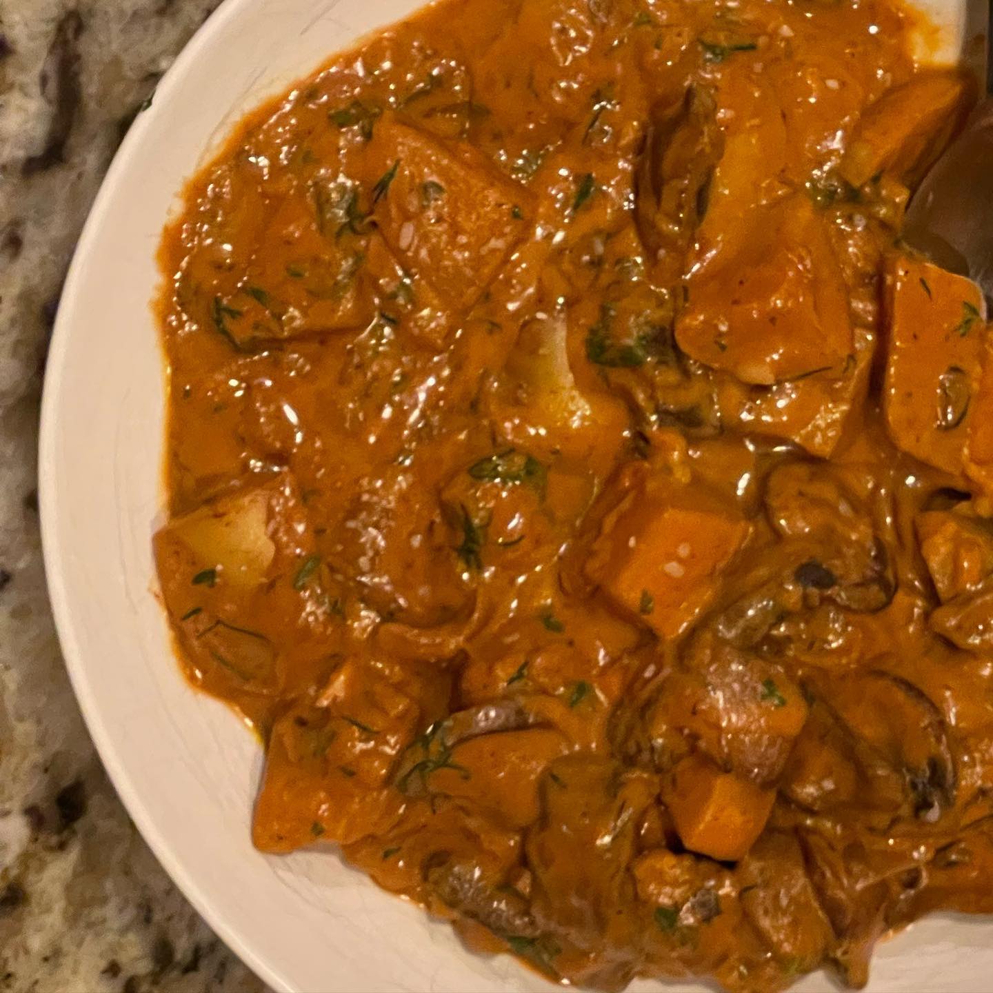 Full size image for Potato & mushroom paprikash.