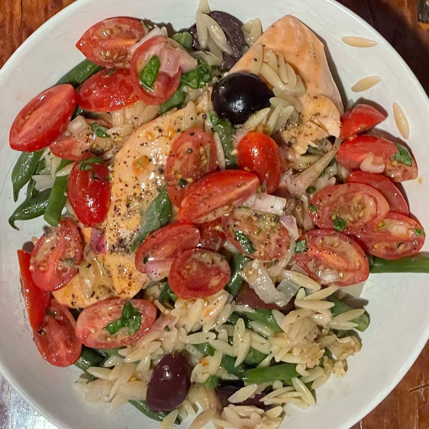 Full size image for Salmon Niçoise orzo