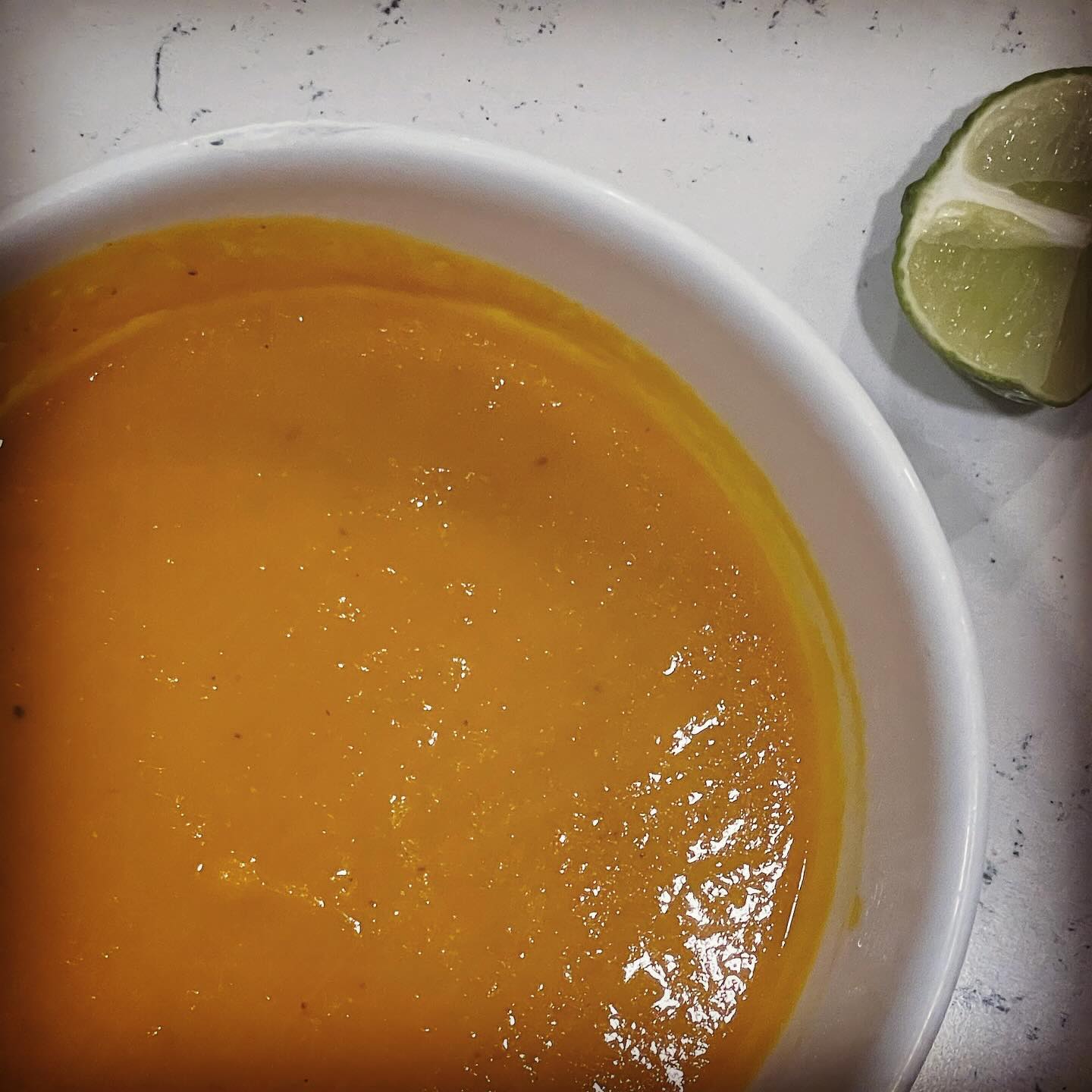 Full size image for Carrot and leak soup with miso.