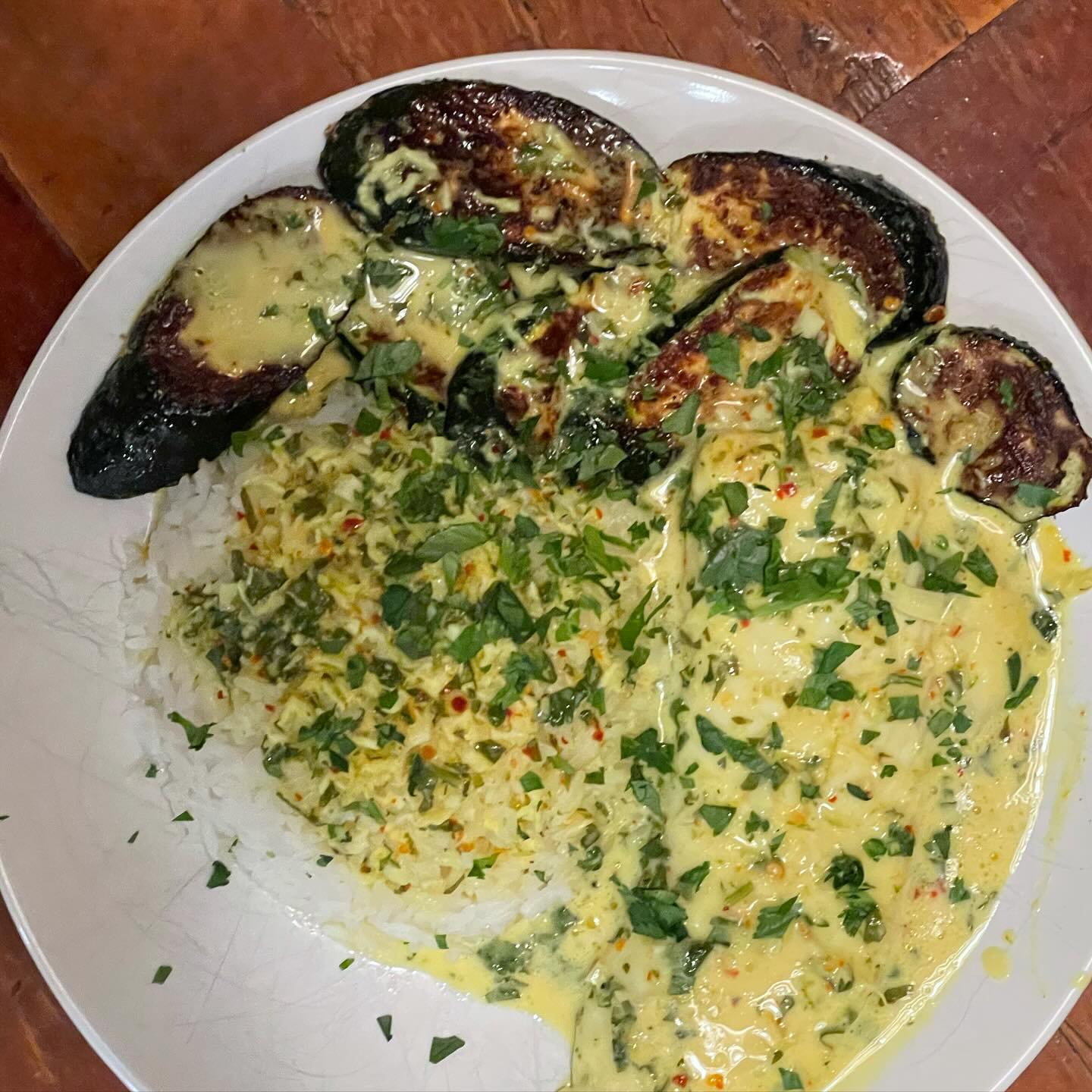Full size image for Coconut baked fish with rice.