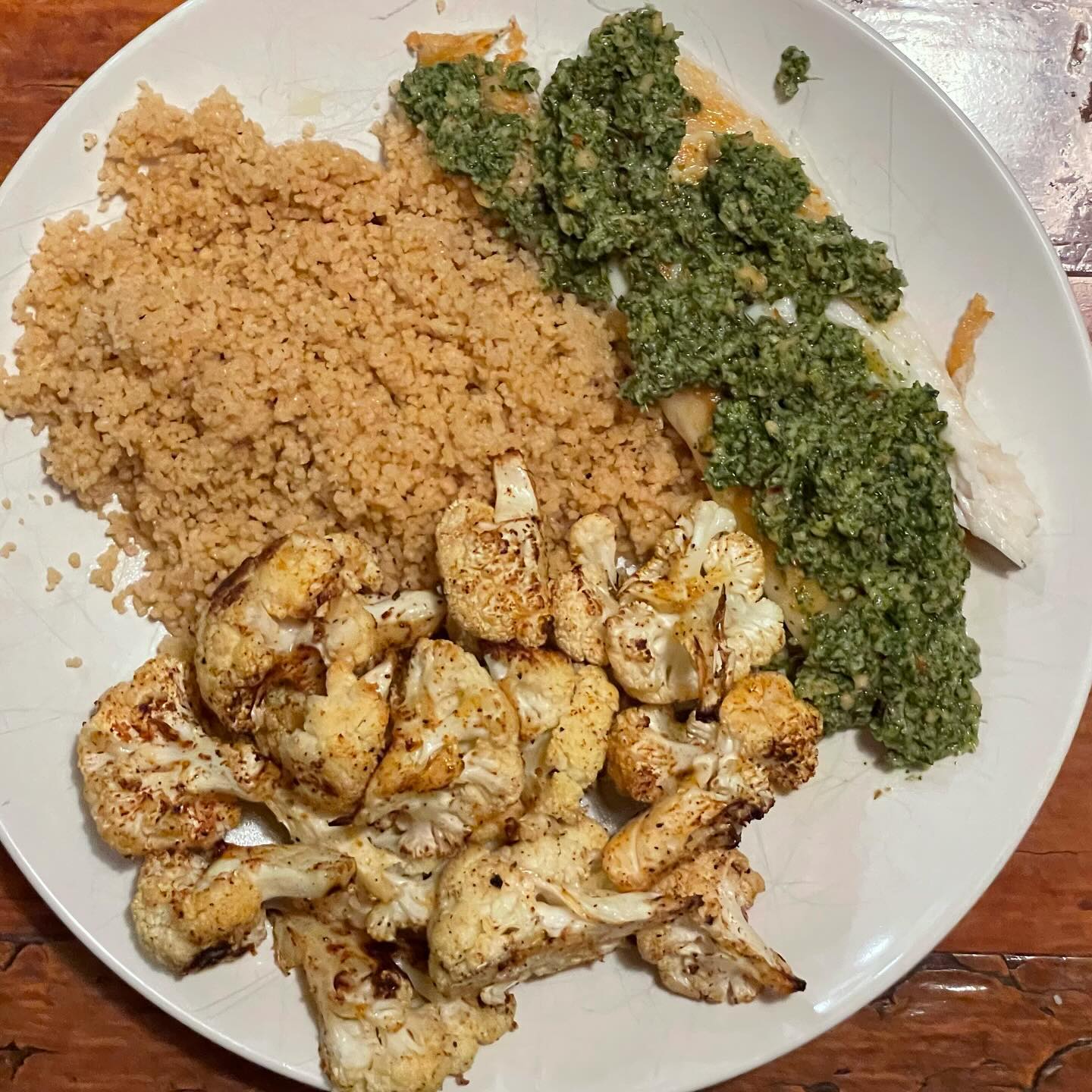 Full size image for Pan seared fish with citrus pesto.