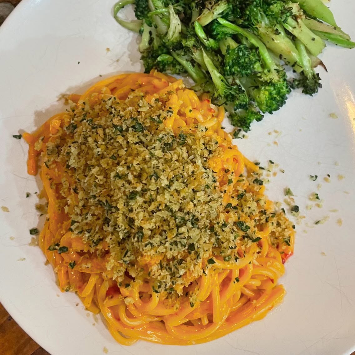 Full size image for Pasta with miso and harissa.